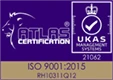 Atlas 9001 certification logo